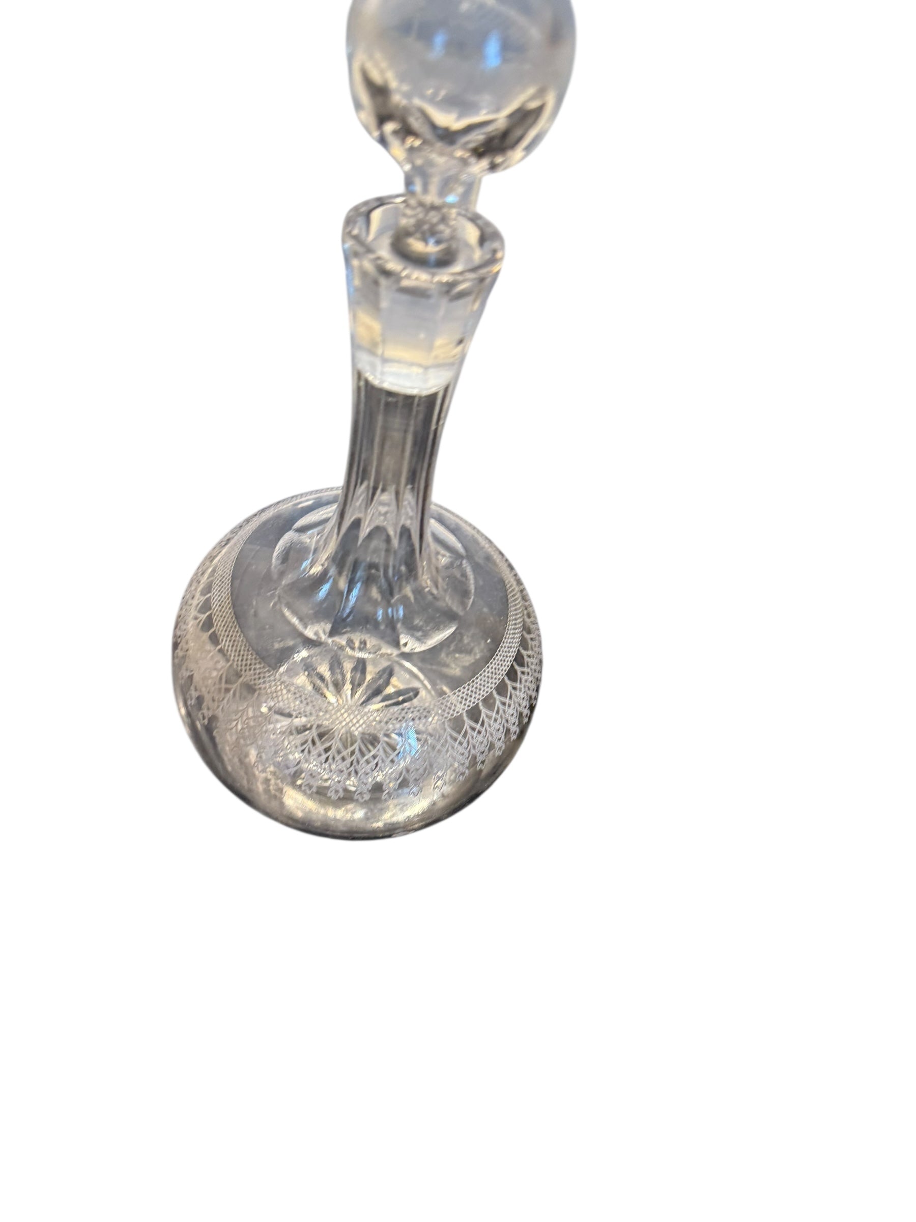 Vintage Decanter. Etched Glass. image 5