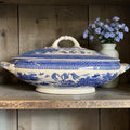 Antique blue & white tureen image 0