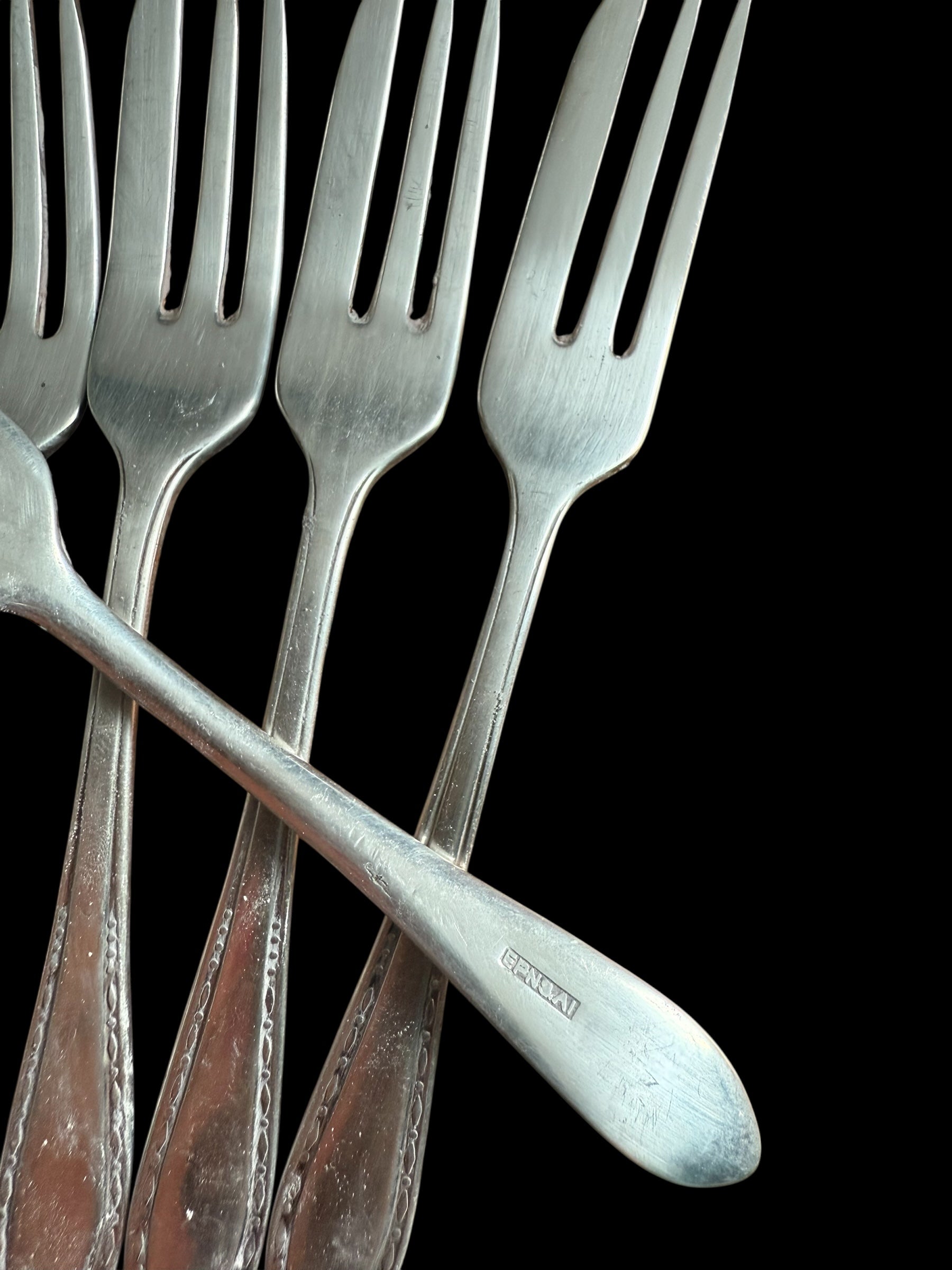 Set 6 Vintage Pastry/Cake Forks image 1