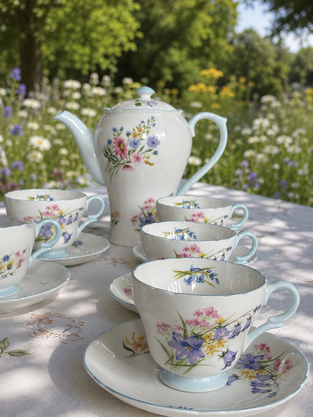Shelley “Wildflowers” Coffee Set