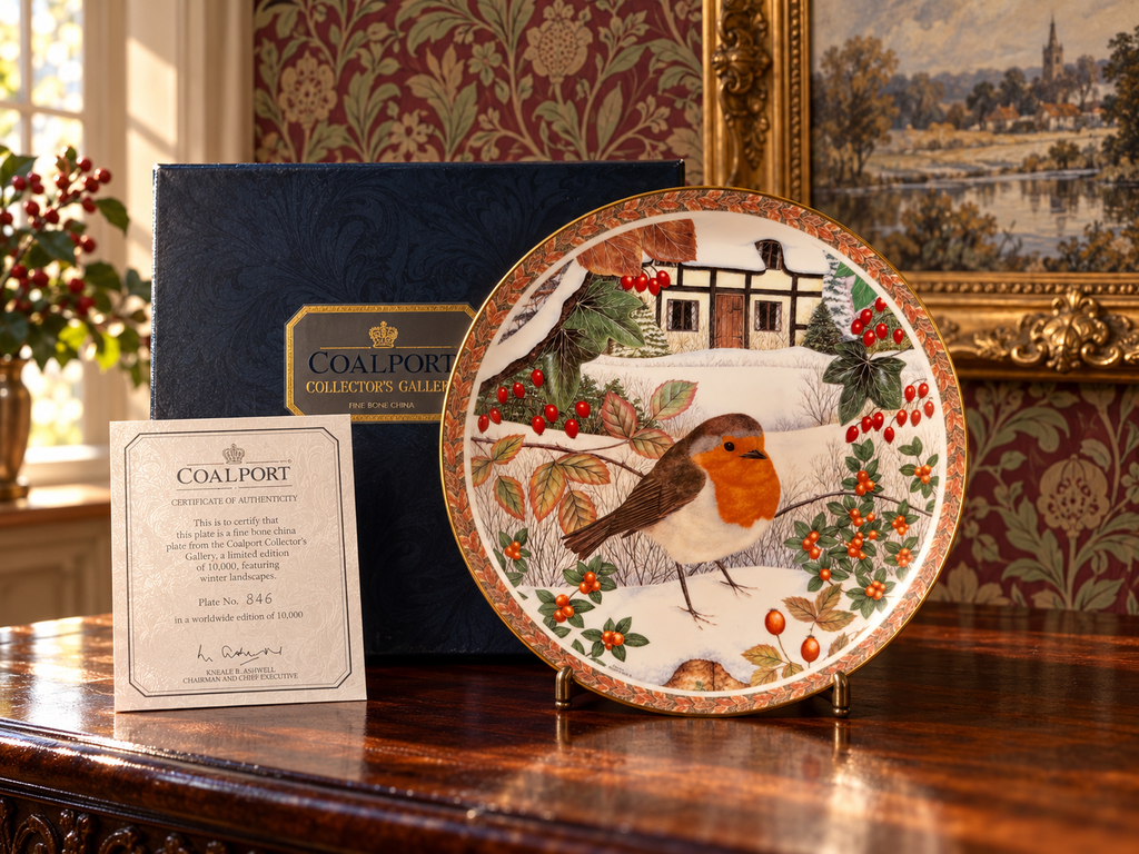 Coalport. Robin Plate.