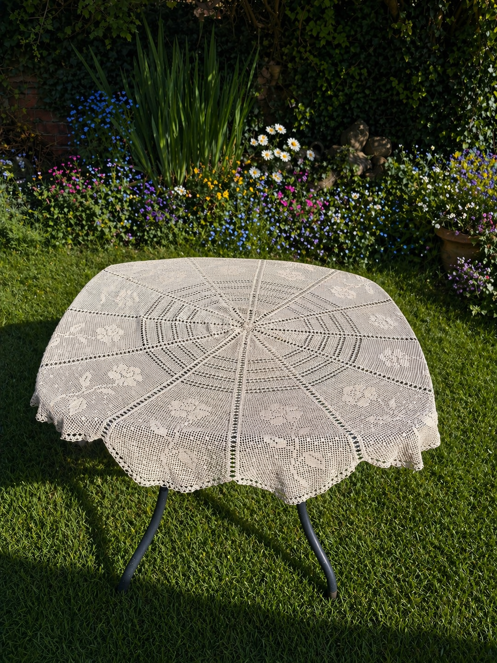 Hand Crochet Round Table Cloth