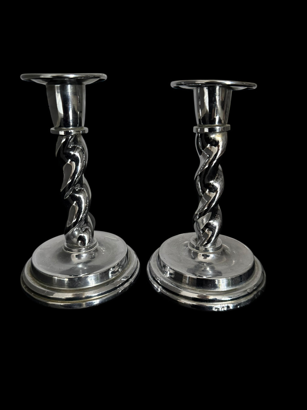 Pair of Heavy Quality Candlesticks image 2