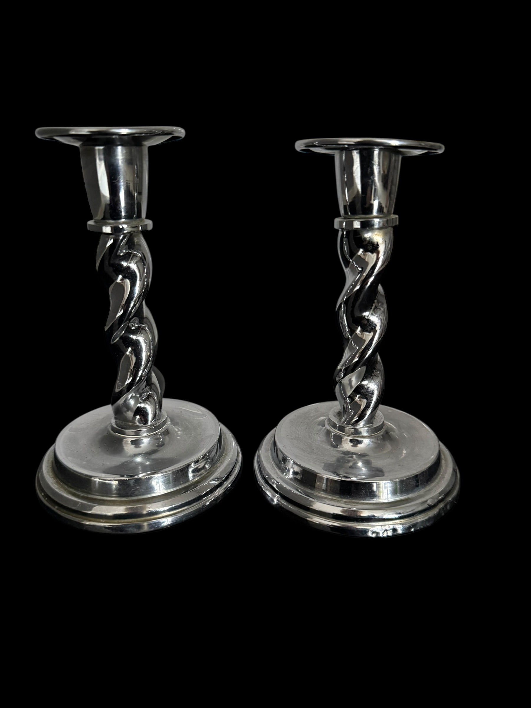 Pair of Heavy Quality Candlesticks image 2