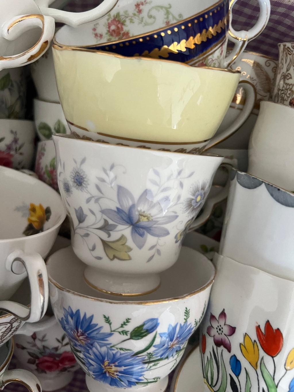 30 Vintage China Teacups. NO SAUCERS image 7