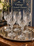 Set of 6 Vintage Crystal Glasses