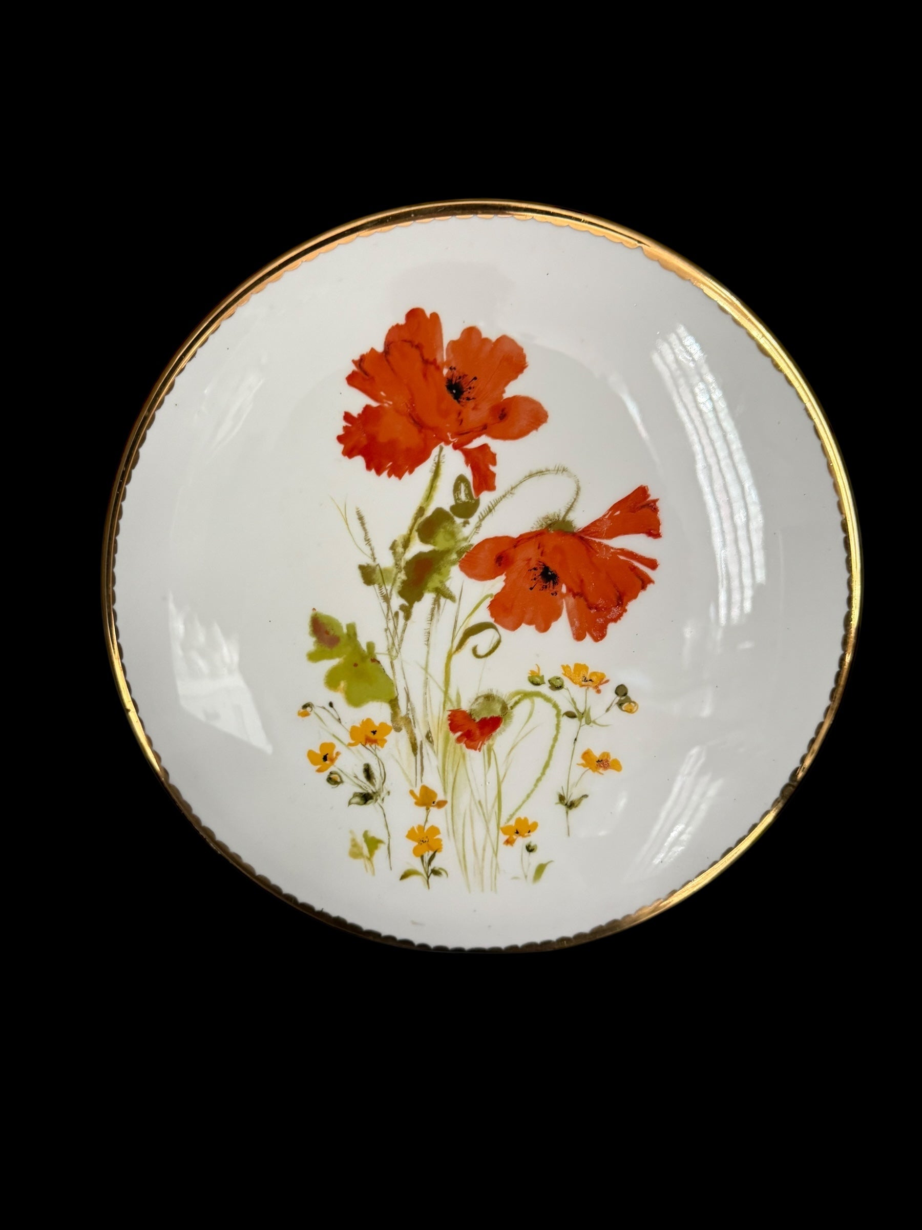 Large Gateau Plate. Poppies image 2