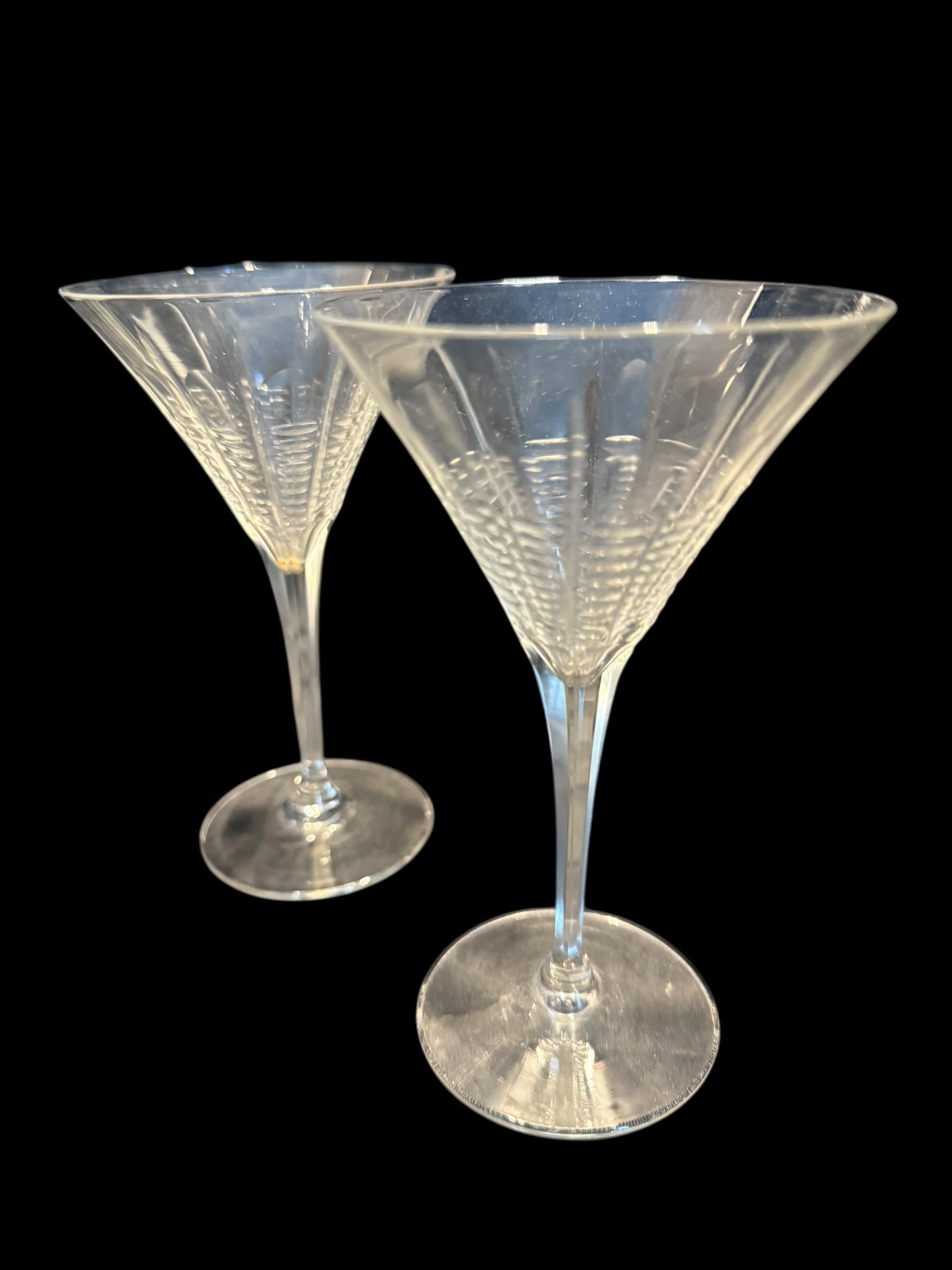 Set 2 Vintage Shot Crystal Glasses. Stemmed image 7