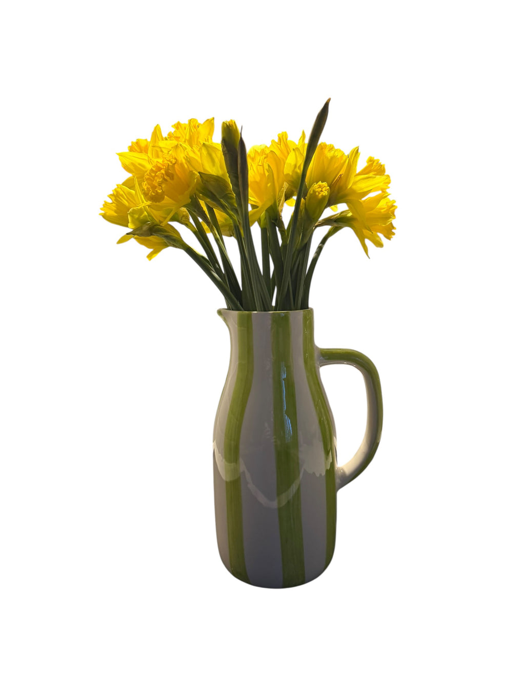 Brand New. Tall Green Stripe Vase.  image 3