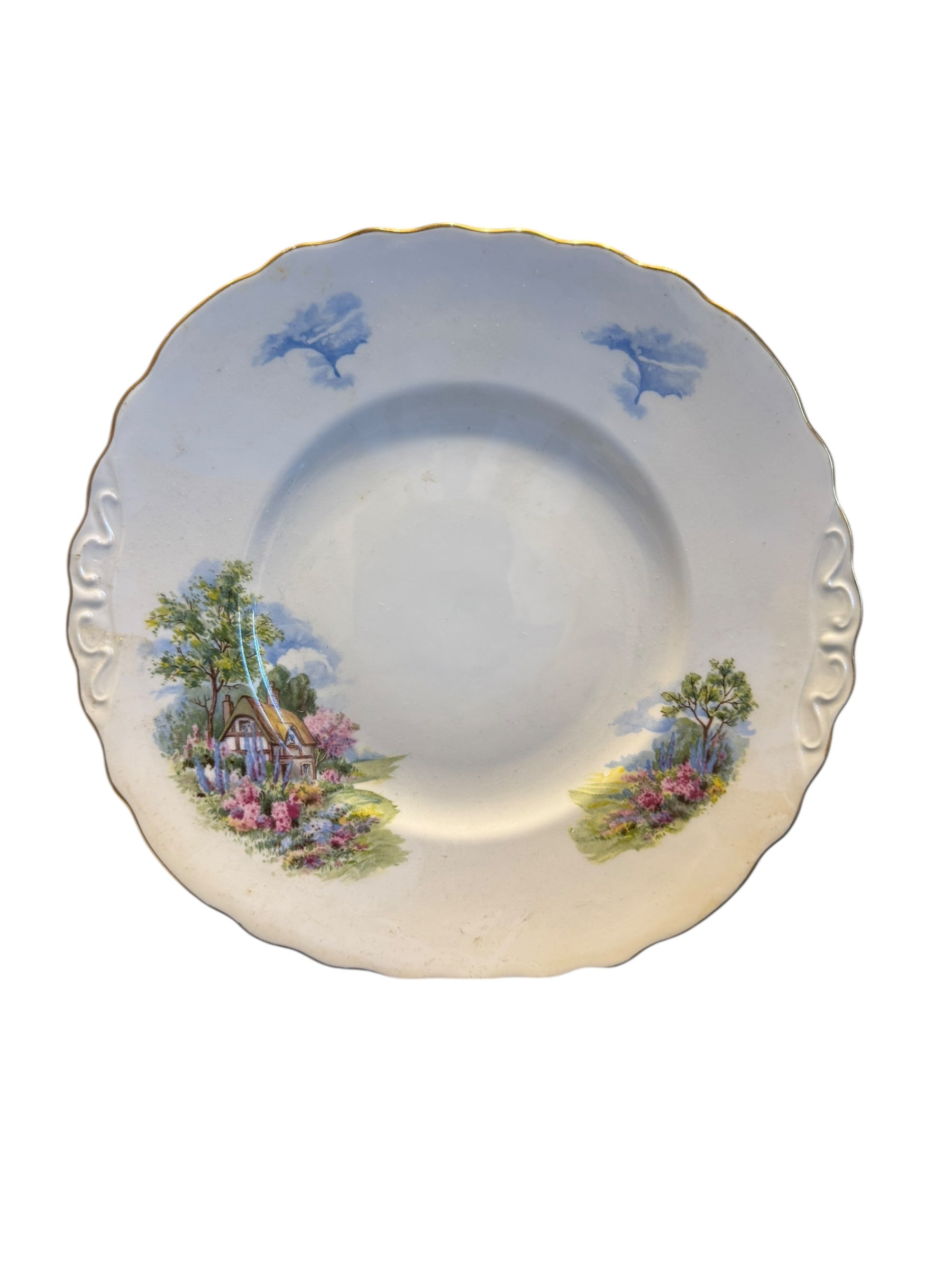 Large Cottage Design Cake Plate image 2