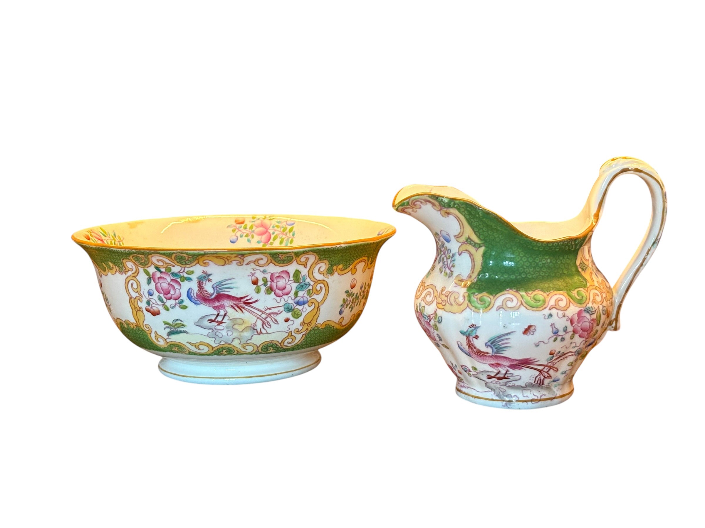 Vintage Minton  "Cockatrice" Milk Jug & Sugar Bowl  image 1