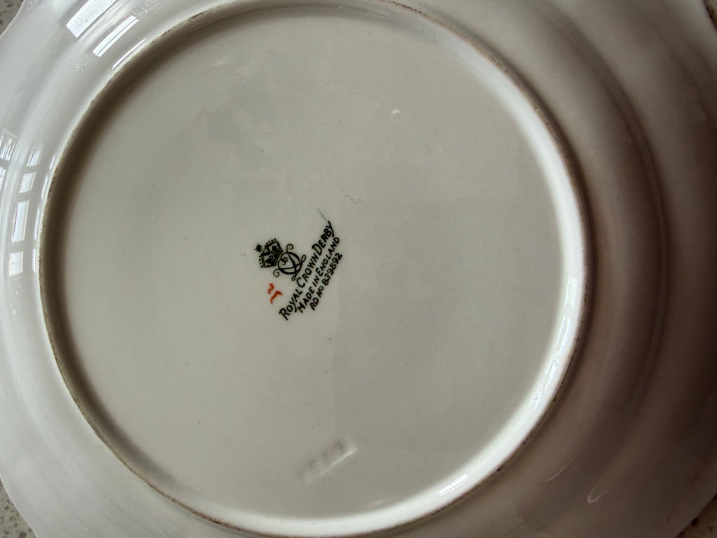 Vintage Cake Plate. Crown Derby Posies image 4