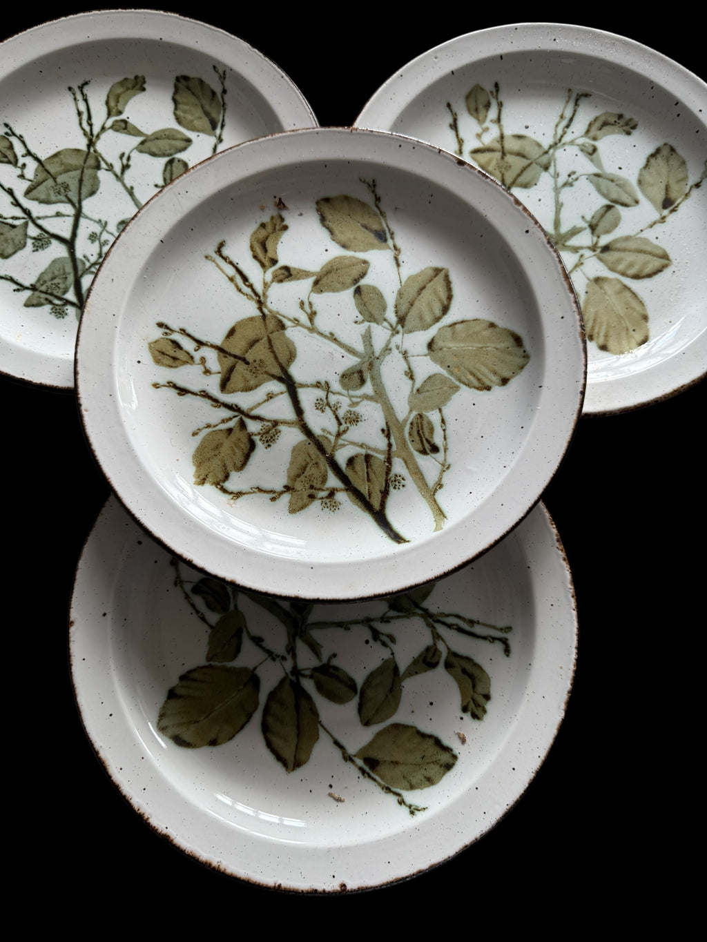 Midwinter. Stonehenge. Green Leaves. 4 Dinner Plates image 5