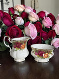Second Quality Royal Albert Old Country Roses Coffee Creamer & Sugar Bowl Set