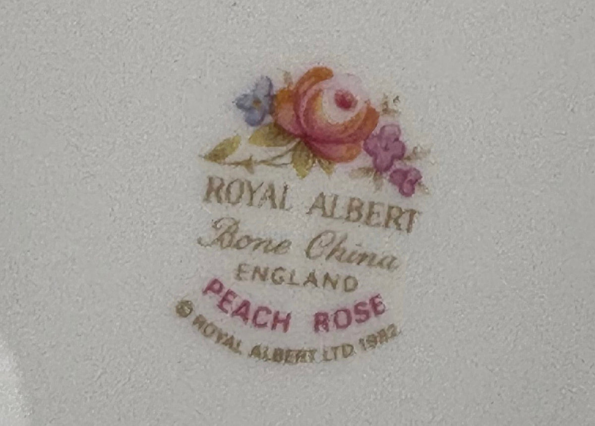 Royal Albert Peach Rose Large Teapot - Milk Jug & Sugar Bowl