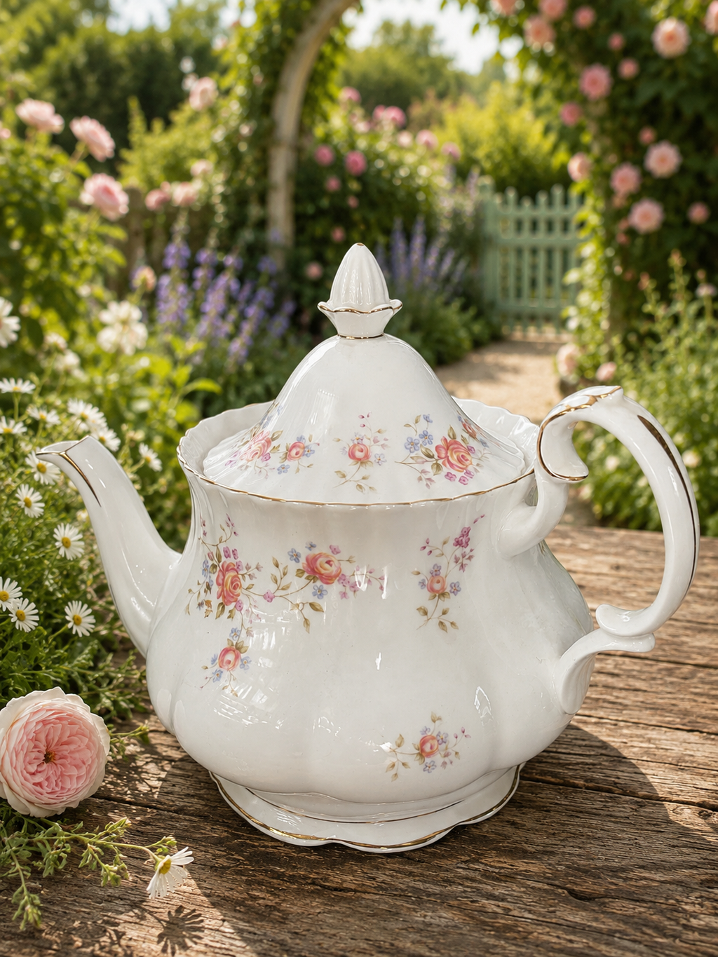 Royal Albert Peach Rose Large Teapot