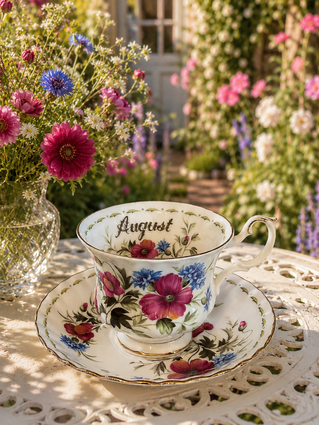 Royal Albert Flower of the Month Series ‘August – Poppy’ Vintage Teacup & Saucer