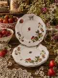 Coalport Strawberry Salad Plate Blue Butterfly