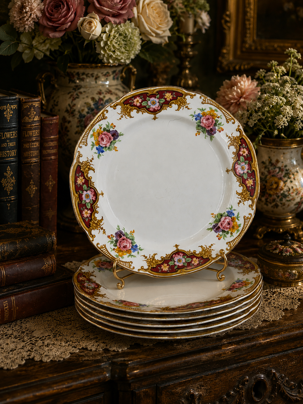 Set of 6 Burslem Side Plates