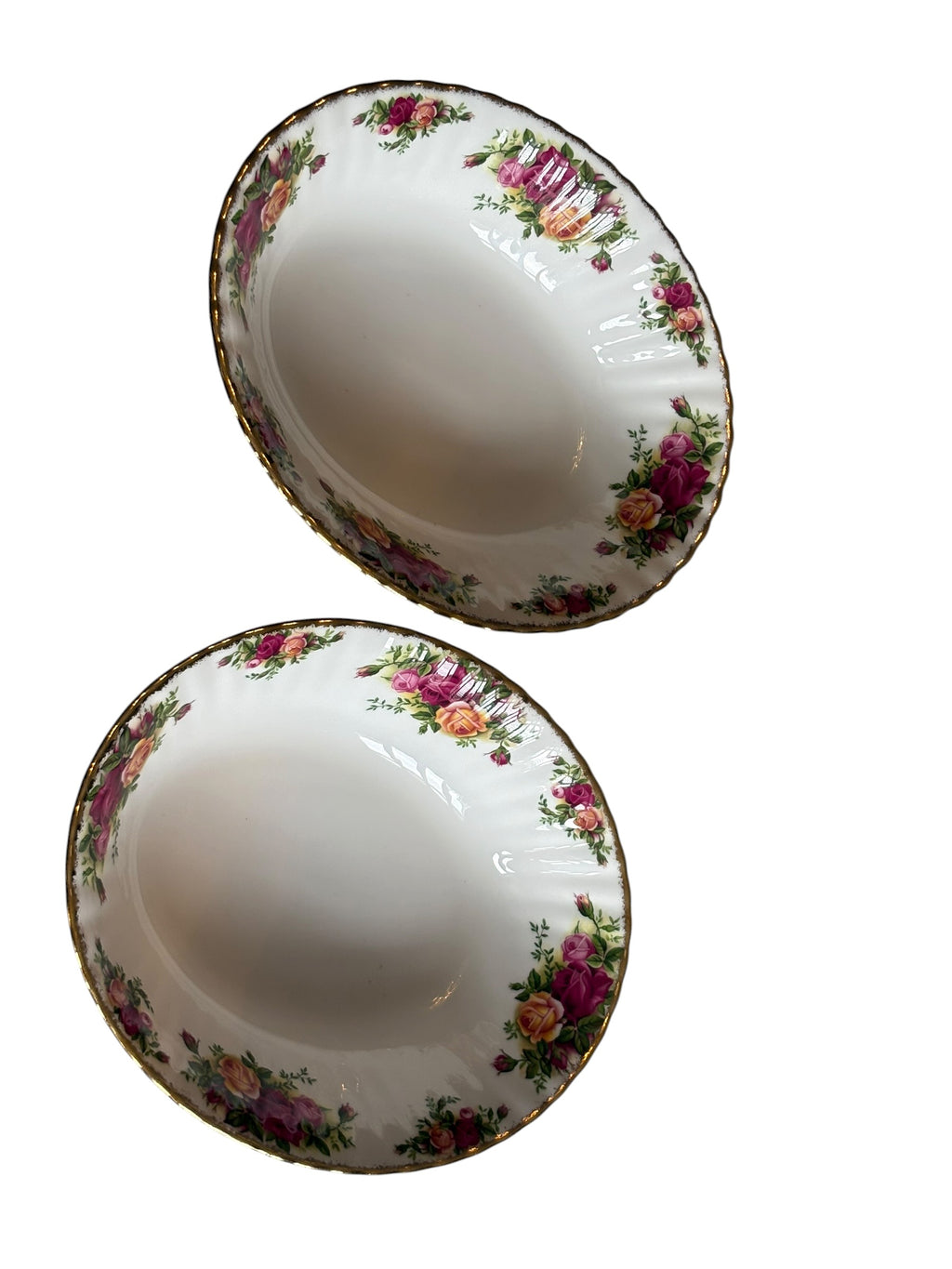 Set of 2 Royal Albert Old Country Roses Oval Serving Bowls