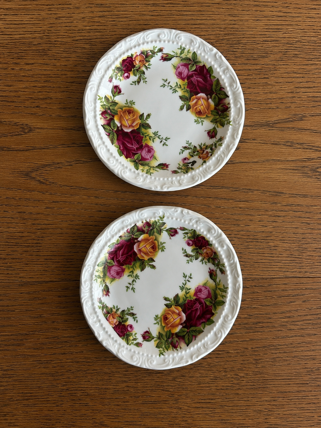 Royal Albert Set of 2 Plain Edge Coasters 1st Quality