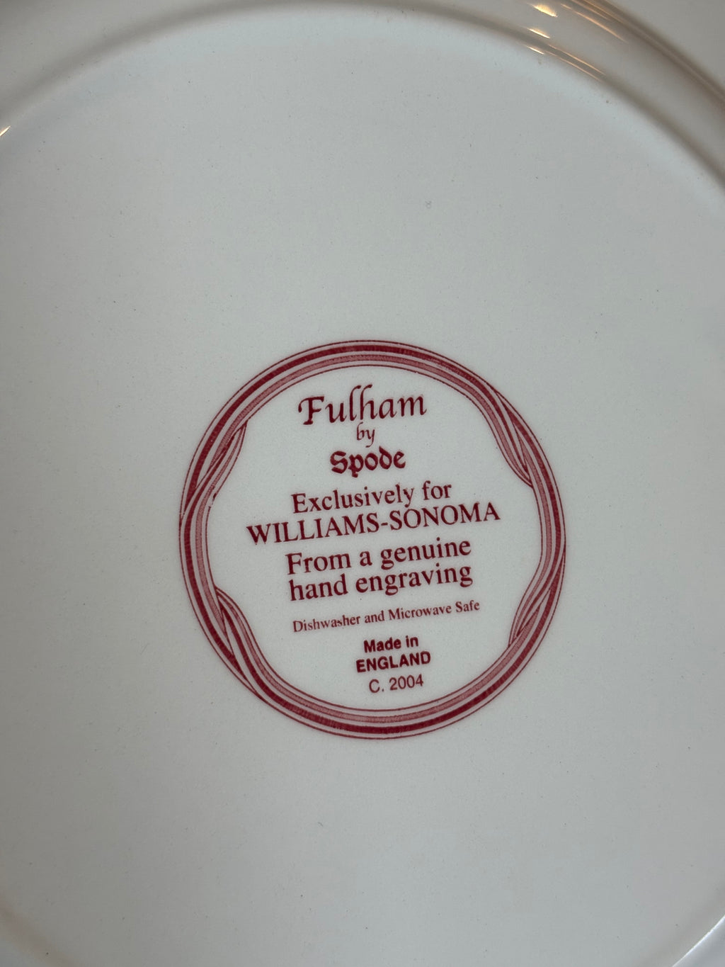 ‘Fulham’ by Spode for William Sonoma Set of 8 Large Rim Soup Bowls