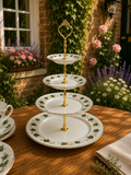 Colclough English China Ivy Leaf Cake Stand 4 Tier