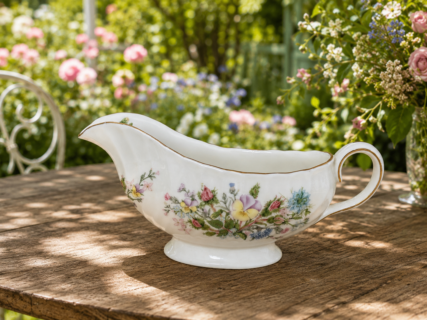 Aynsley “Wild Tudor” Gravy Jug