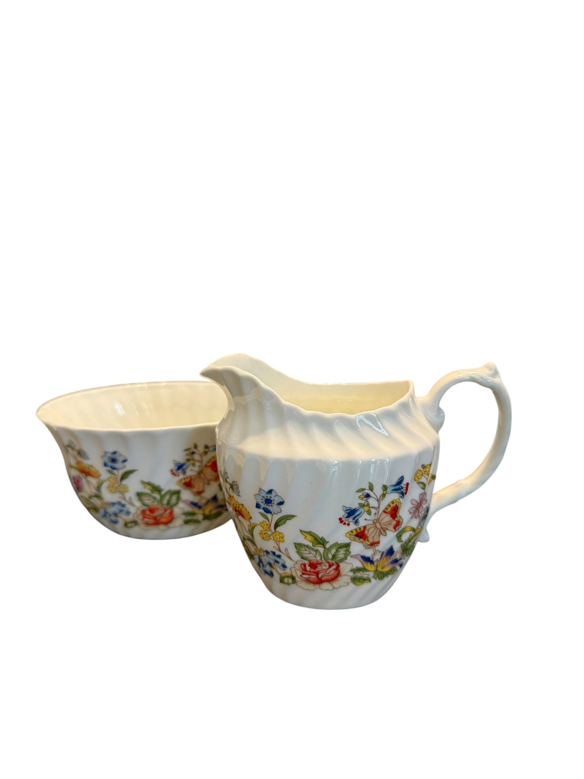 Aynsley Cottage Garden Milk Jug & Sugar Bowl