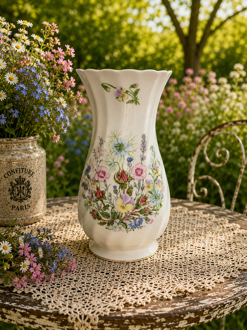 Aynsley “Wild Tudor” Set of 2 Vases