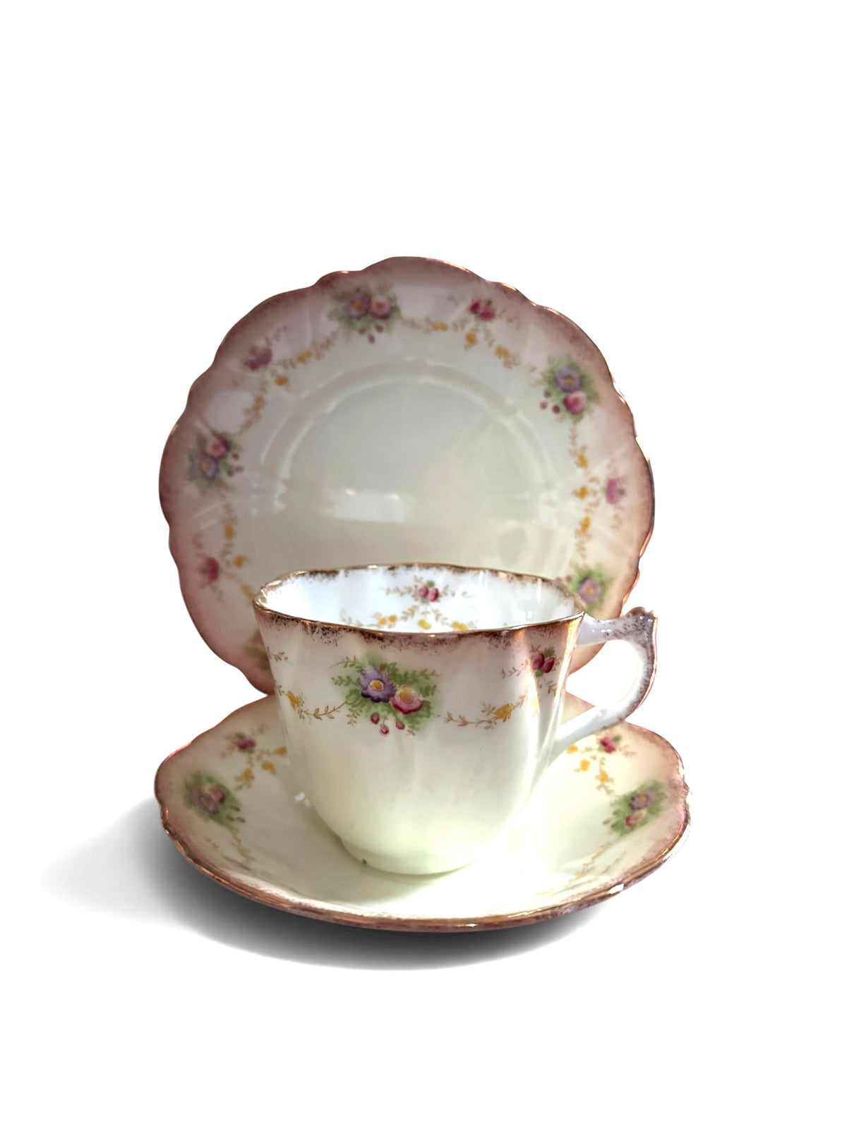 Antique China Trio. Wellington English China