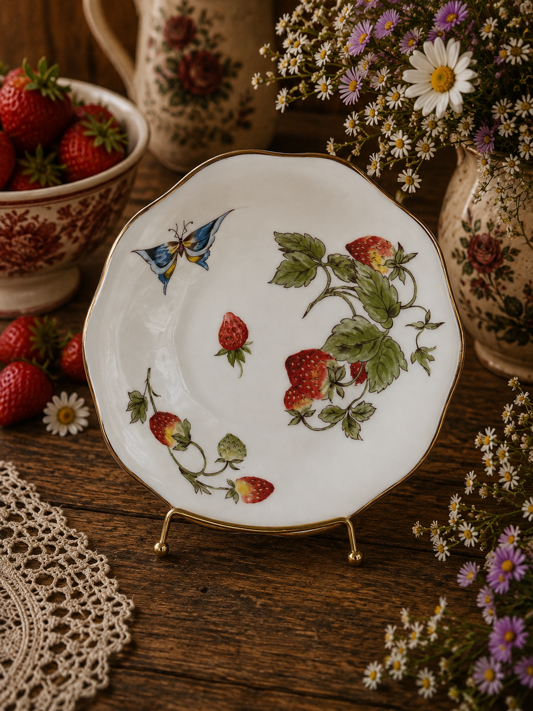 Coalport Strawberry Cereal Bowl