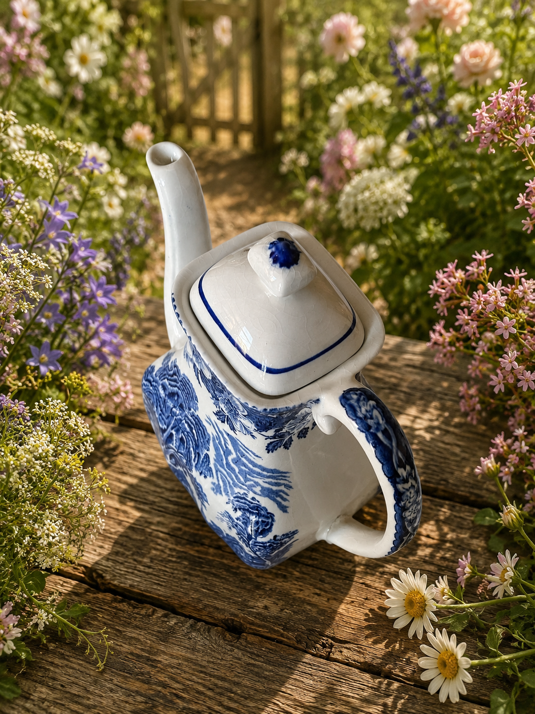 Wedgwood Blue & White Coffee Pot
