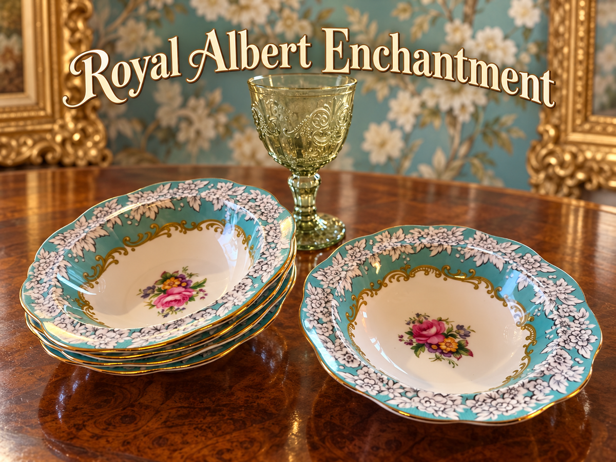 Royal Albert Enchantment Set 5 Fluted Cereal Bowls