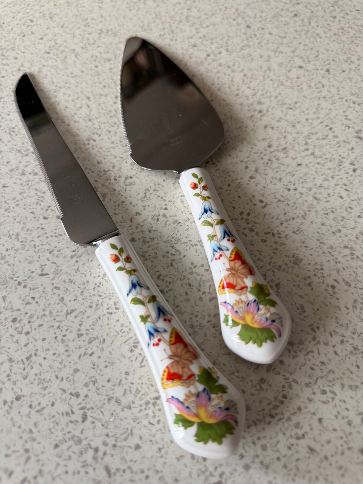 Aynsley Cake Slice & Cake Knife Cottage Garden