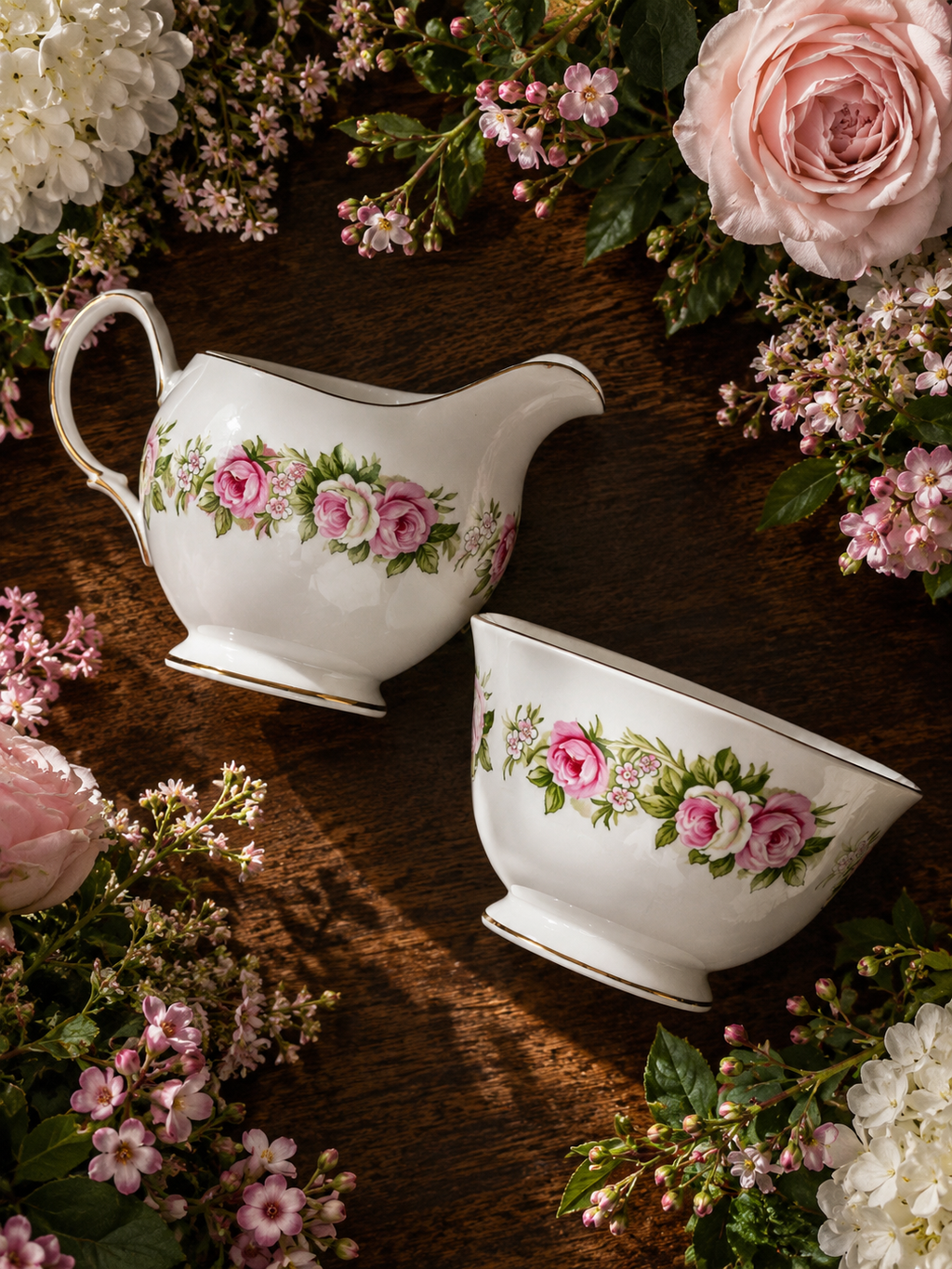 Colcough “Enchantment” Medium Milk Jug & Sugar Bowl