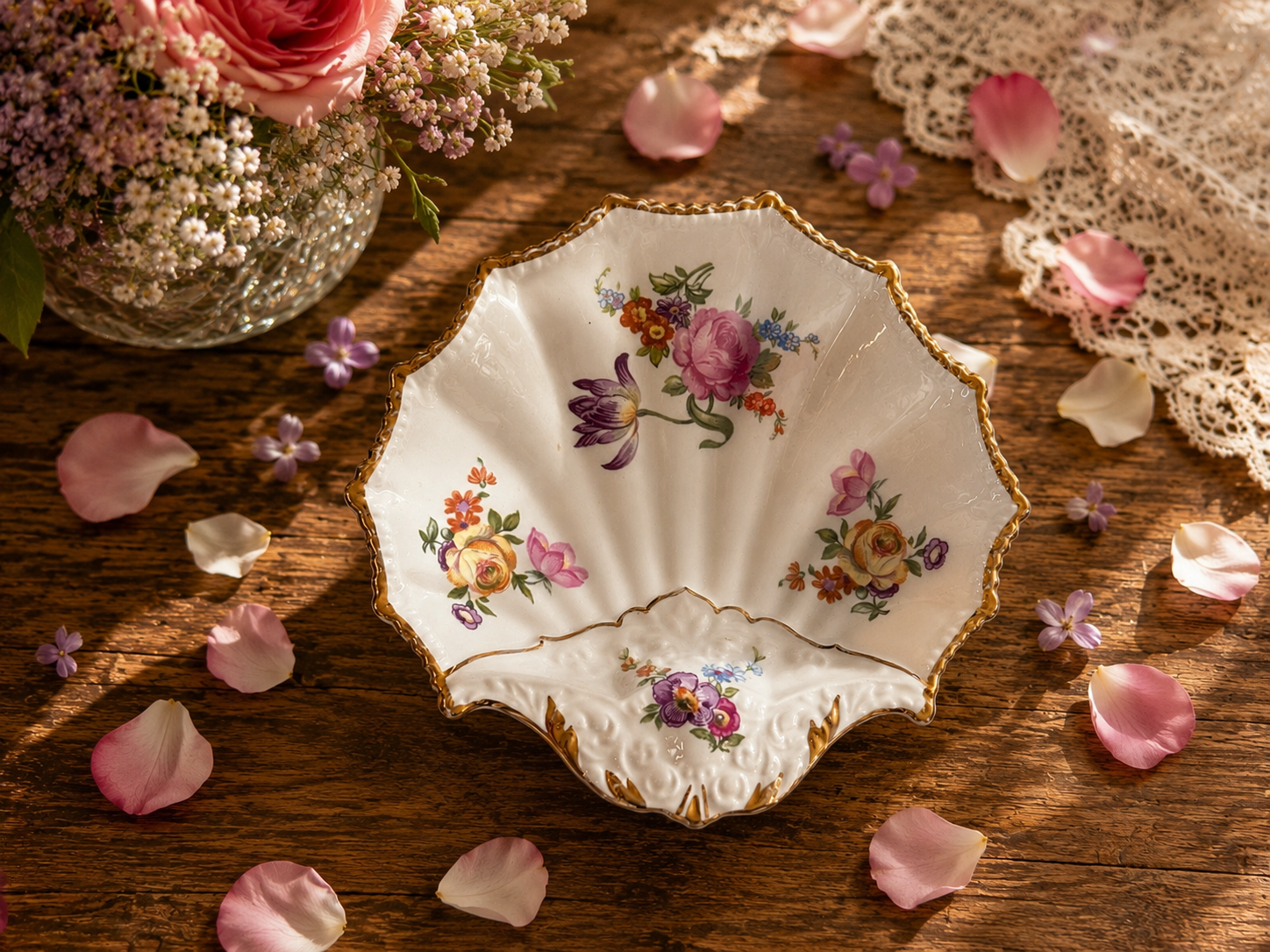 Aynsley “Cottage Garden” Shell Dish