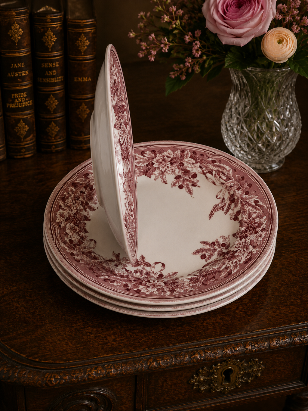 ‘Fulham’ by Spode for William Sonoma Set of 8 Large Rim Soup Bowls