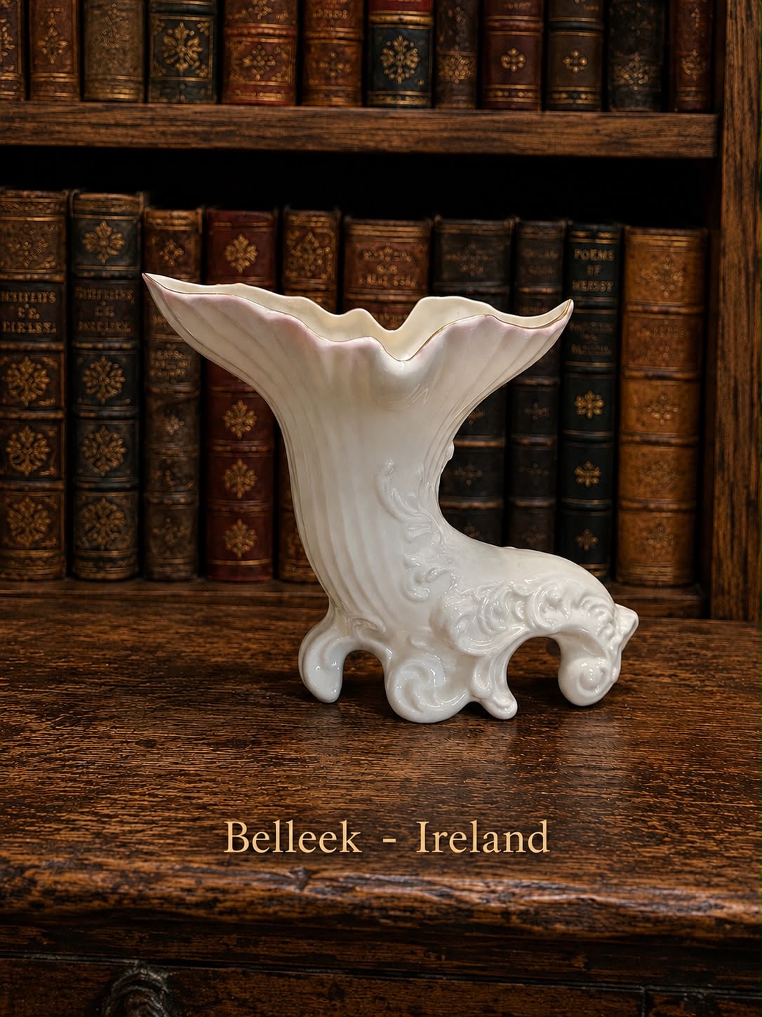 Shell Footed Balleek Vase - Made in Ireland