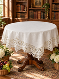Vintage Cotton Lace Tablecloth