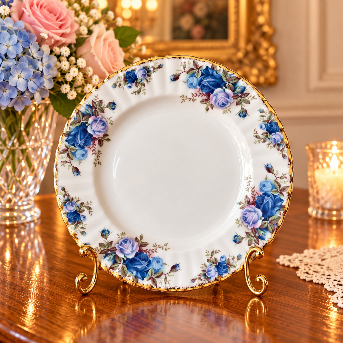 Royal Albert Moonlight Rose Dinner Plates