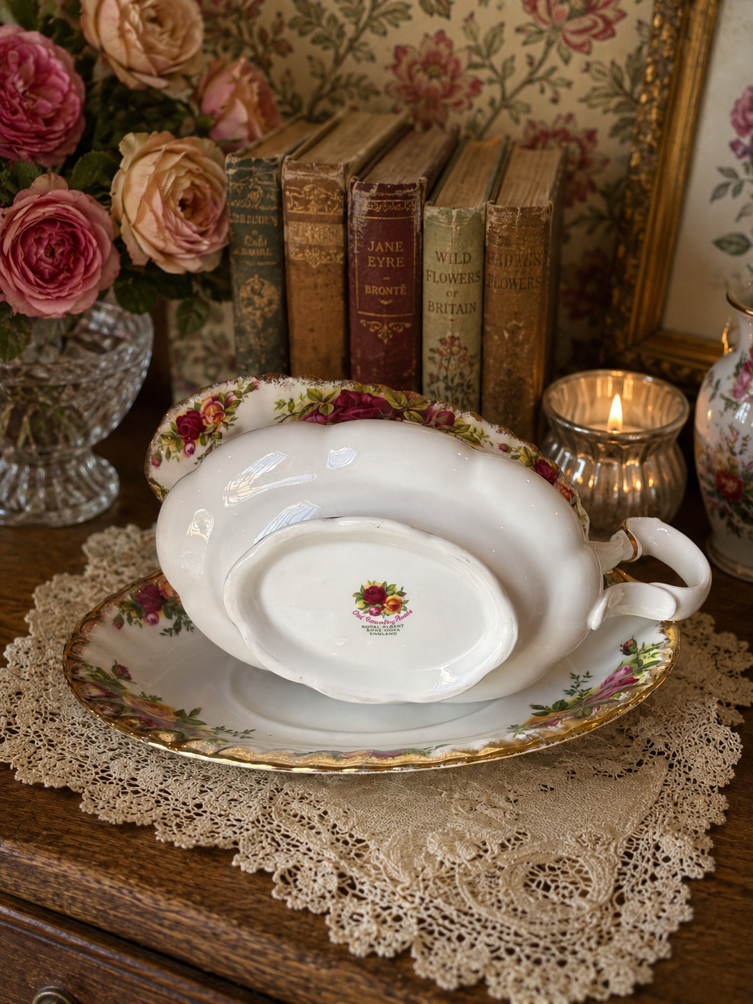 Royal Albert Old Country Roses Gravy Boat 1st Quality