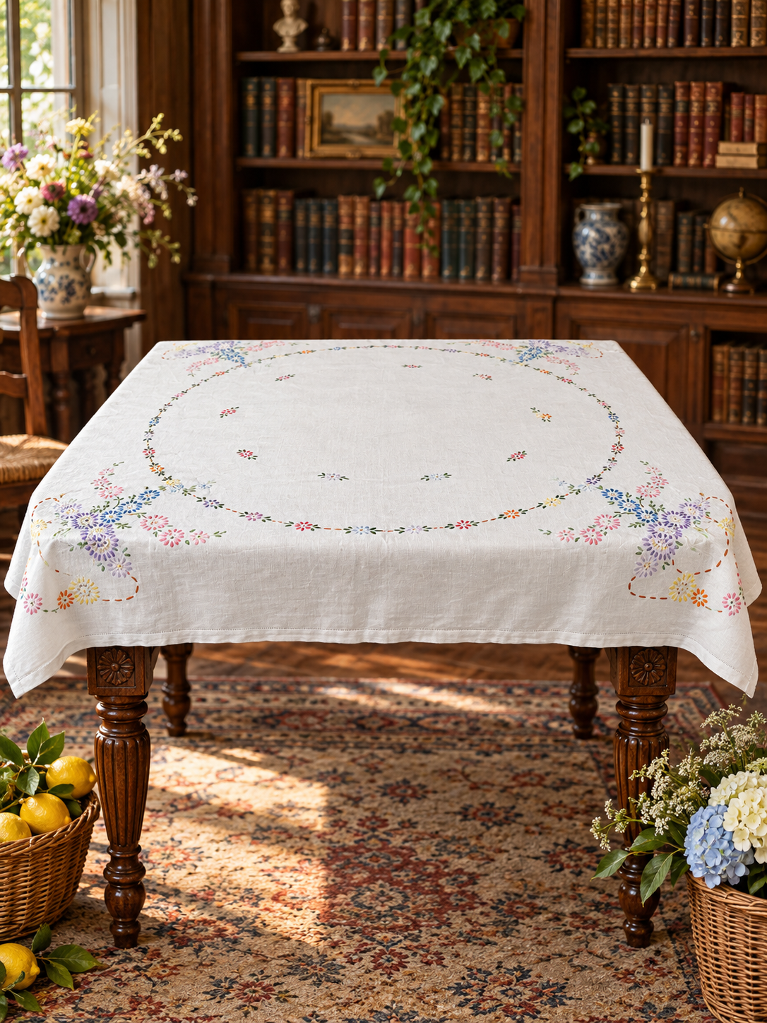 Hand Embroidered Tablecloth
