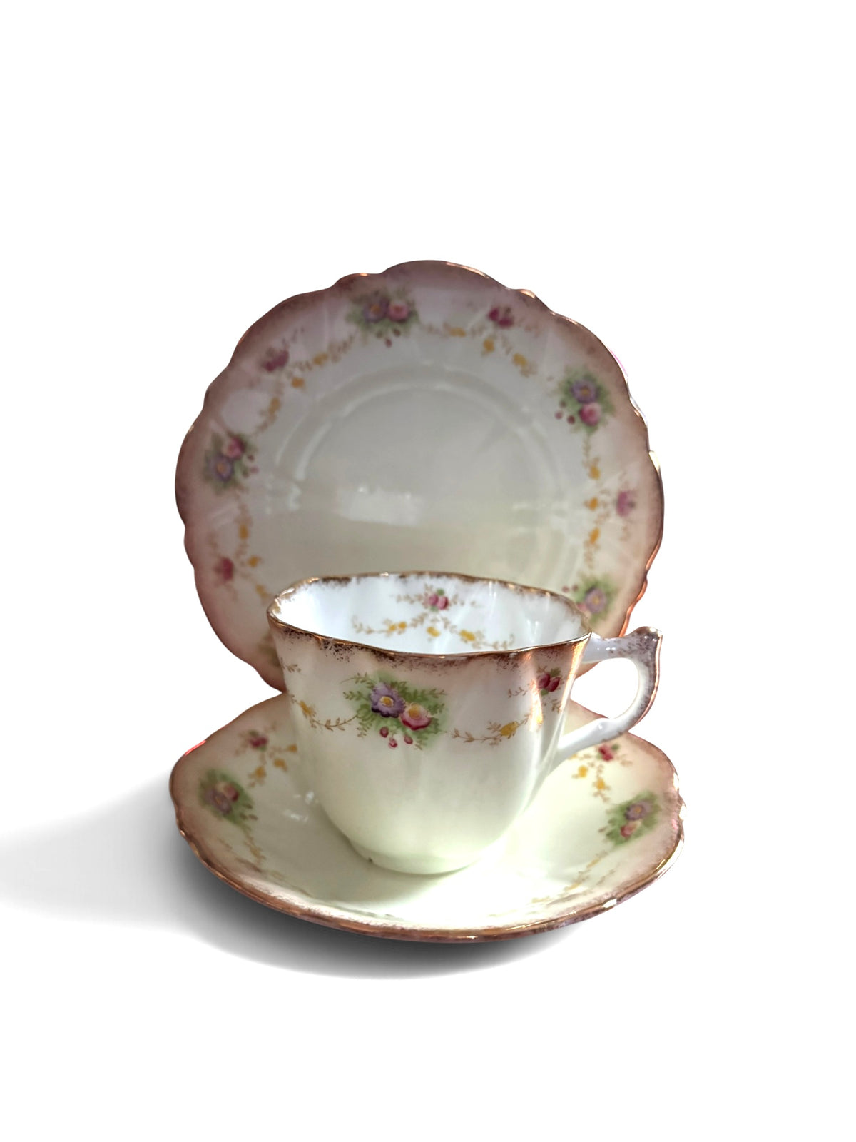 Antique China Trio. Wellington English China