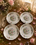 Aynsley “Wild Tudor” Set of 4 Desert Plates