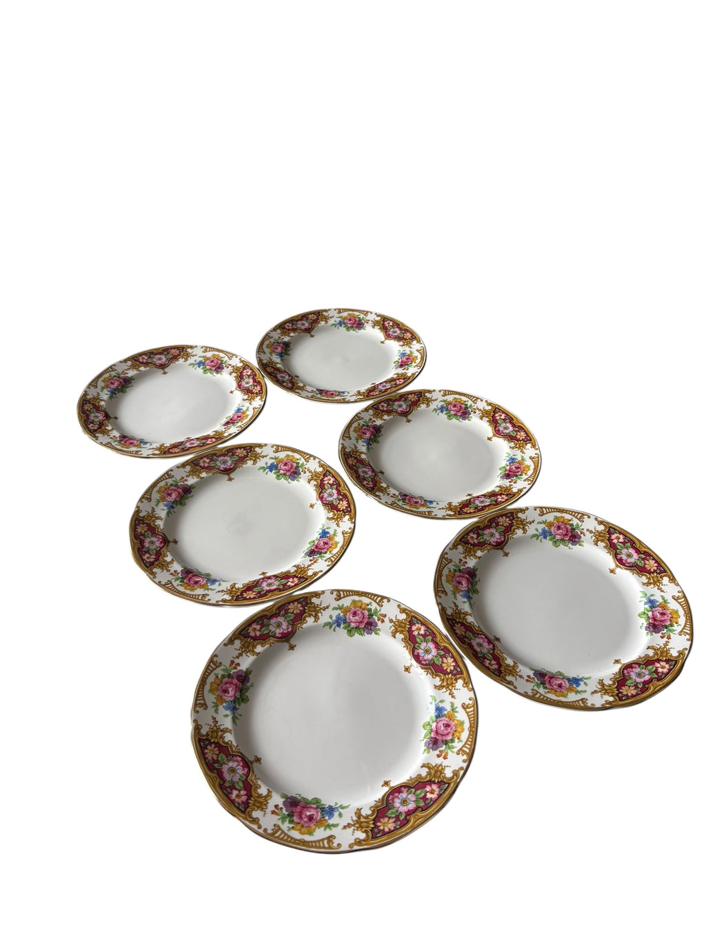Set of 6 Burslem Tea Plates