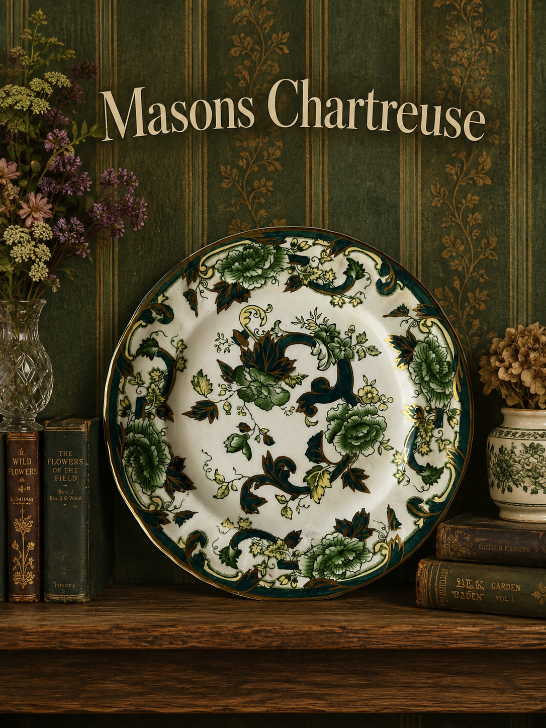 Masons Chartreuse Set of 5 Side Plates