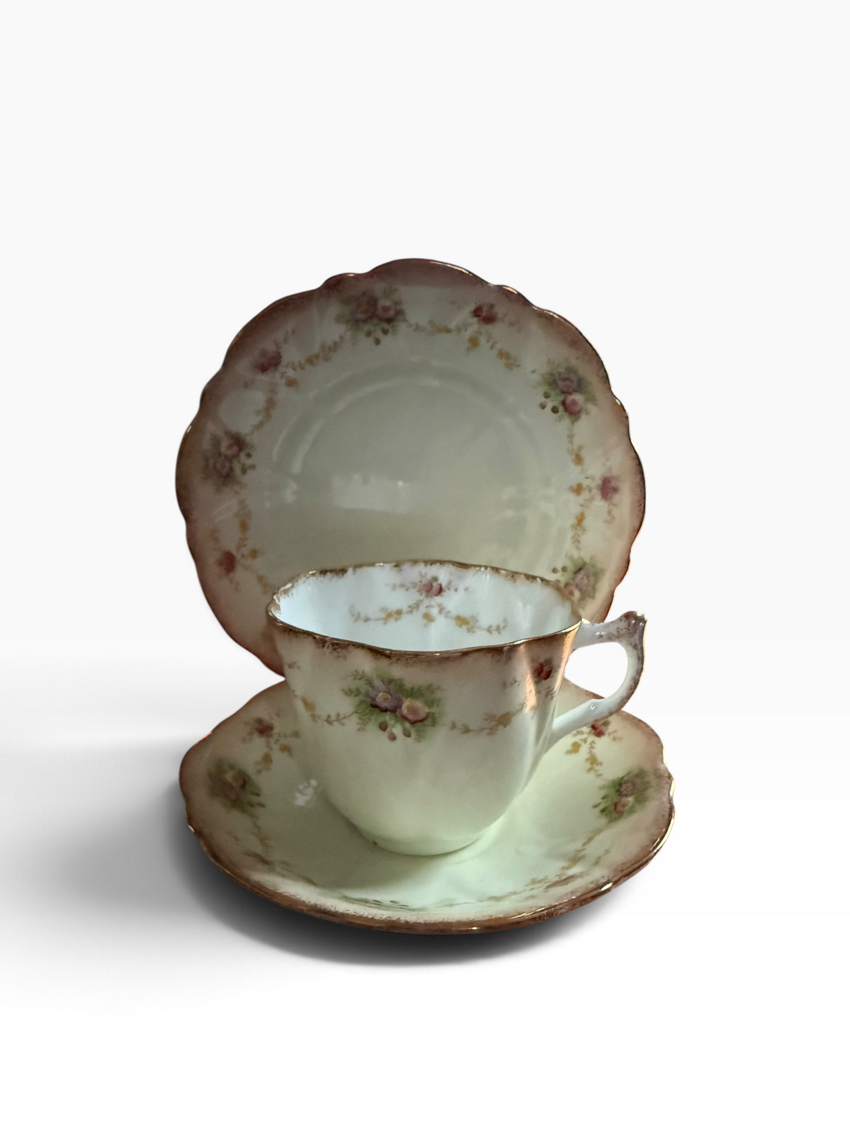 Antique China Trio. Wellington English China