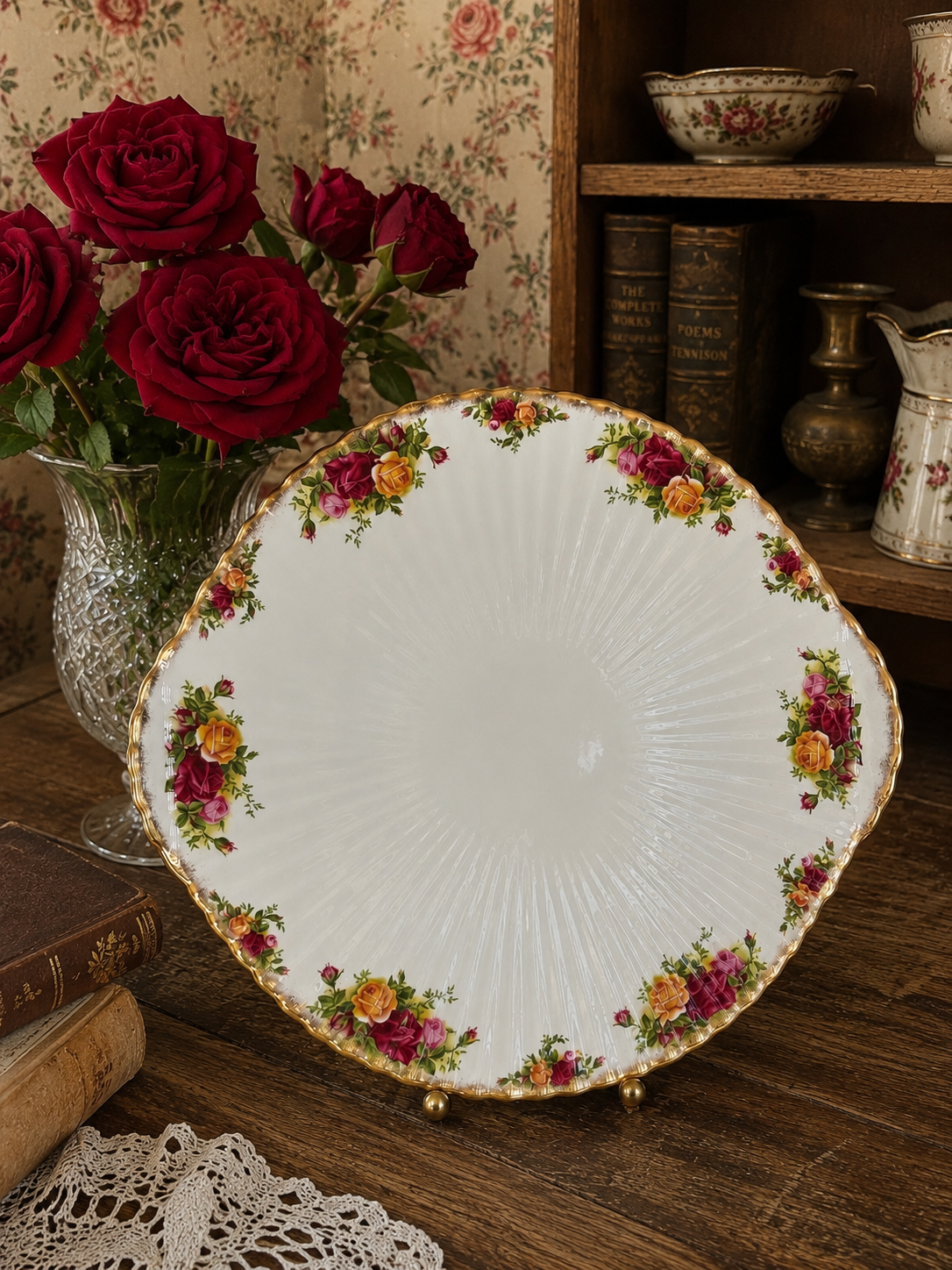 Royal Albert Old Country Roses Large Gateau Plate 2nd Quality