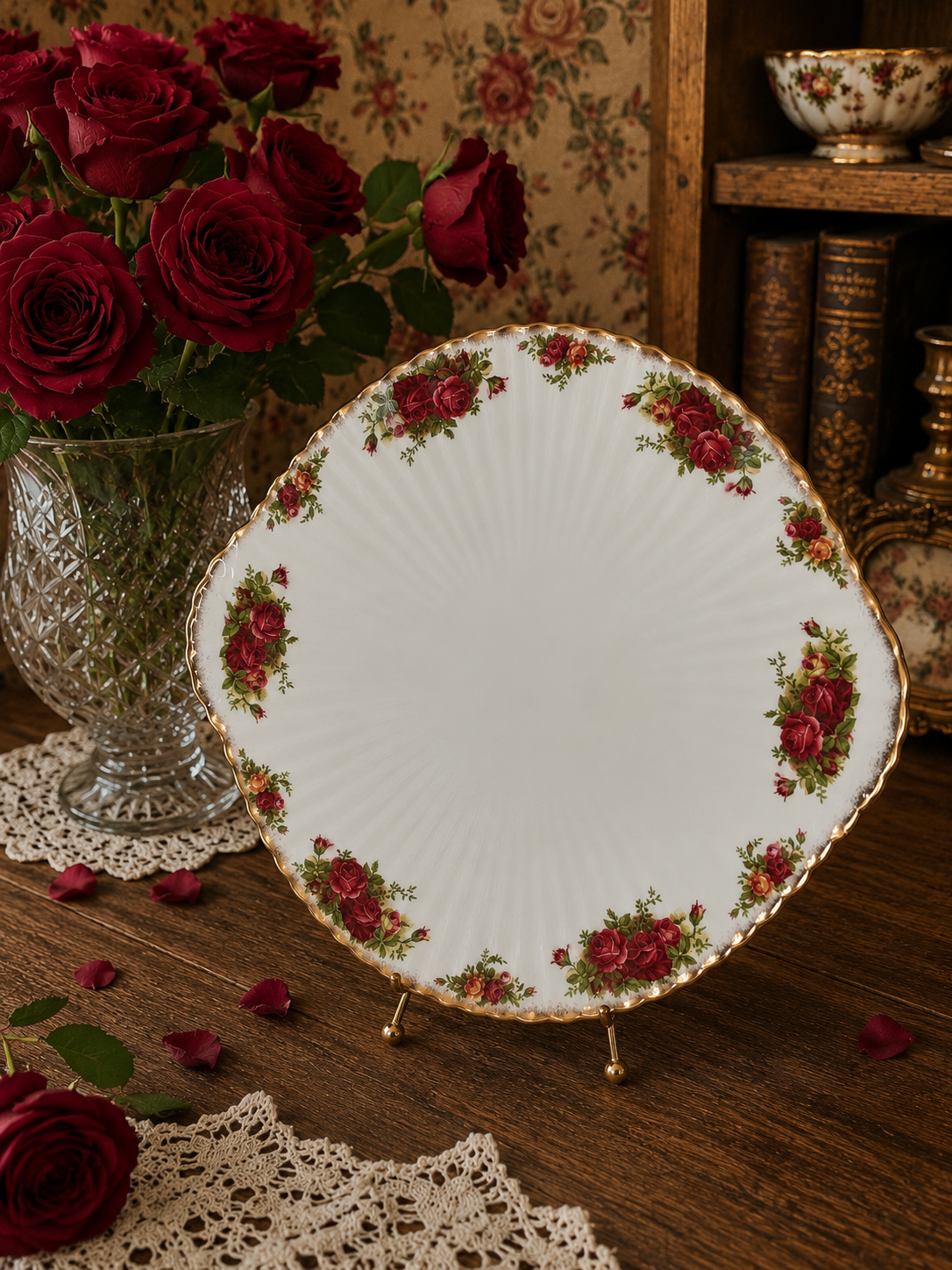 Royal Albert Old Country Roses Large Gateau Plate 2nd Quality